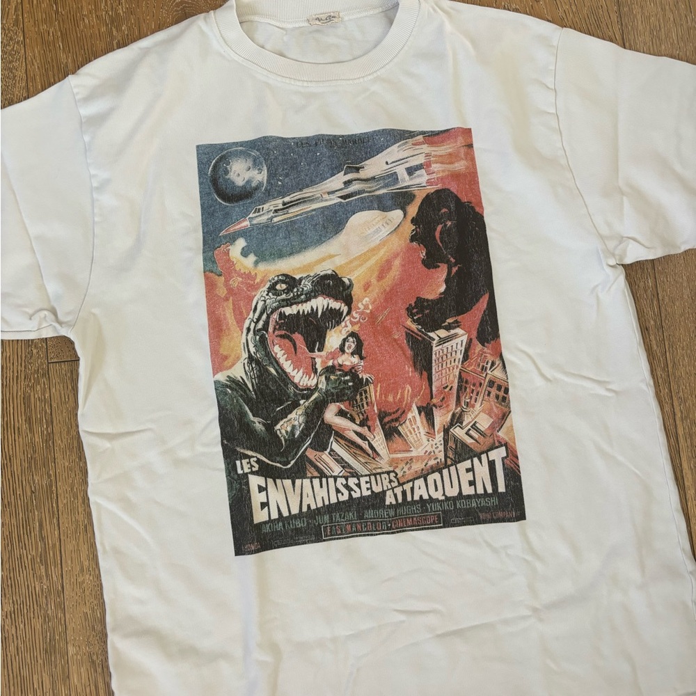 Brandy Melville White Graphic Tee